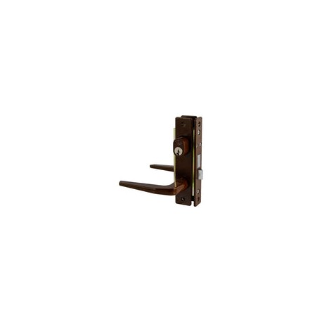 Cerradura aluminio basic doble cafe Lock